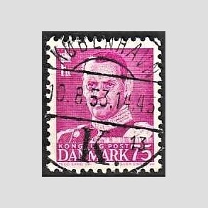 FRIMRKER DANMARK | 1948-50 - AFA 314 - Fr. IX 75 re rdlilla - Lux Stemplet 