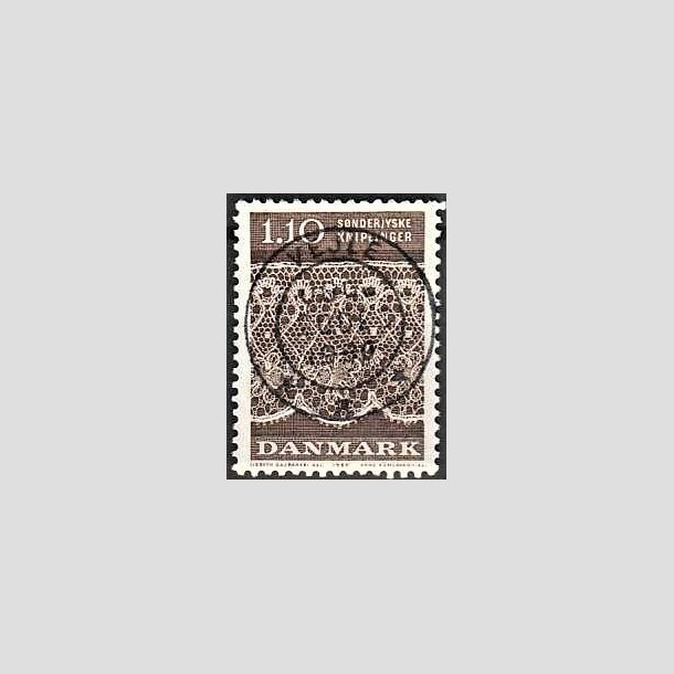 FRIMRKER DANMARK | 1980 - AFA 711 - Snderjyske kniplinger - 1,10 Kr. brun - Pragt Stemplet Vejle