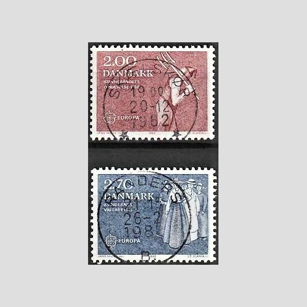 FRIMRKER DANMARK | 1982 - AFA 747,748 - Europamrker - 2,00, 2,70 Kr. - Lux Stemplet