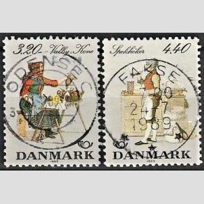FRIM�RKER DANMARK | 1989 - AFA 936,937 - Folkedragter - 3,20 + 4,40 Kr. flerfarvet - Lux Stemplet