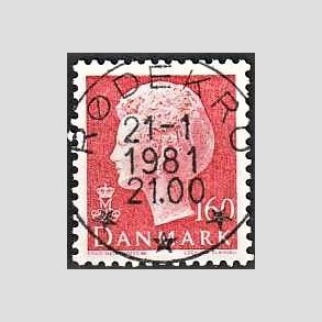 FRIMRKER DANMARK | 1981 - AFA 715 - Dronning Margrethe - 160 re rd - Pragt Stemplet Rdekro