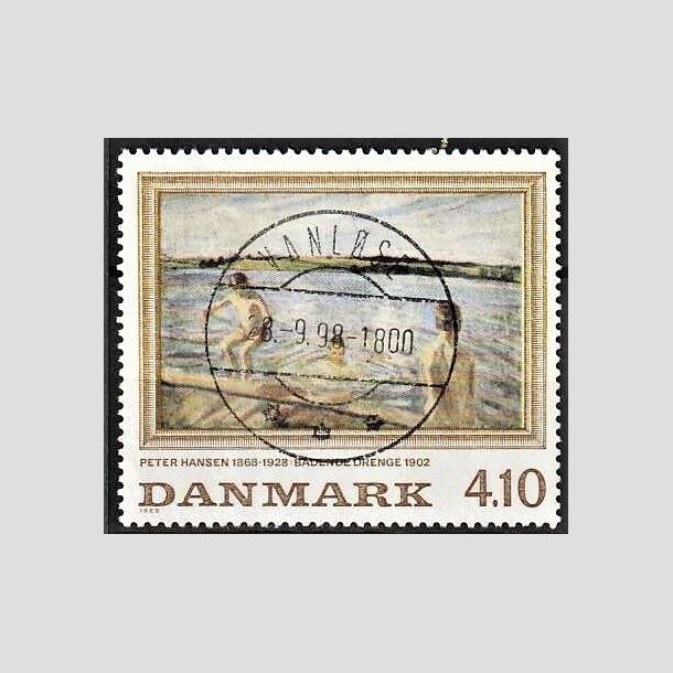 FRIMRKER DANMARK | 1988 - AFA 921 - Peter Hansen - 4,10 Kr. flerfarvet - Pragt Stemplet