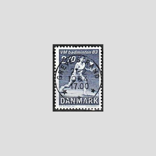 FRIMRKER DANMARK | 1983 - AFA 767 - WM i Badminton - 2,70 Kr. bl - Pragt Stemplet