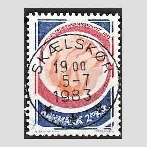 FRIM�RKER DANMARK | 1983 - AFA 765 - Kommunikations�ret - 2,00 Kr. flerfarvet - Pragt Stemplet