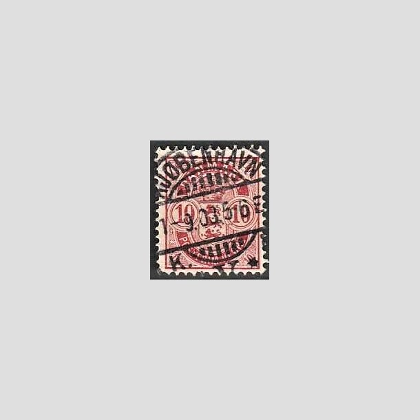 FRIMRKER DANMARK | 1895 - AFA 35C - 10 re rd - Lux Stemplet