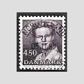 FRIMRKER DANMARK | 1990 - AFA 957 - Dronning Margrethe - 4,50 Kr. mrkviolet - Pragt Stemplet