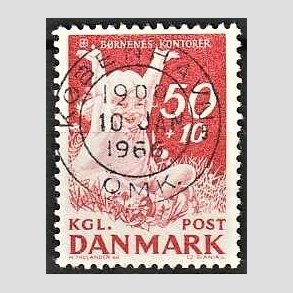 FRIMRKER DANMARK | 1965 - AFA 439F - Brnenes Kontor - 50 + 10 re rd - Lux Stemplet