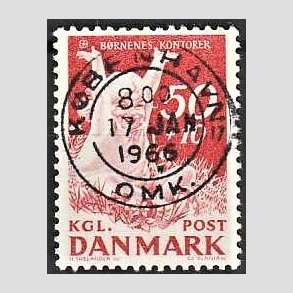 FRIMRKER DANMARK | 1965 - AFA 439F - Brnenes Kontor - 50 + 10 re rd - Lux Stemplet