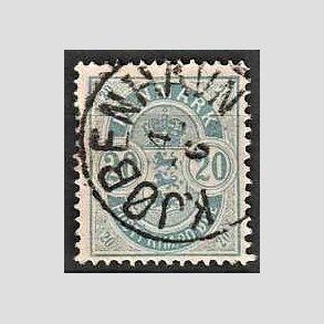 FRIM�RKER DANMARK | 1884-85 - AFA 36 - 20 �re bl� - Lux Stemplet