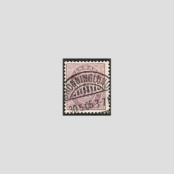 FRIMRKER DANMARK | 1901-02 - AFA 38 - 15 re grlilla - Lux Stemplet Dronninglund