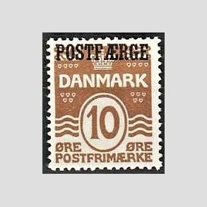 FRIMRKER DANMARK | 1930 - AFA 12 - 10 re brun POSTFRGE - Ubrugt