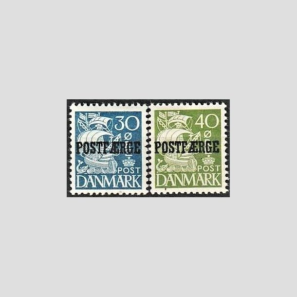 FRIMRKER DANMARK | 1940 - AFA 24,25 Type II - 30 re bl, 40 re grn POSTFRGE - Ubrugt