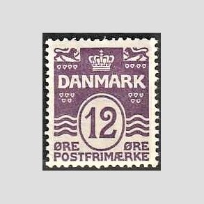 FRIM�RKER DANMARK | 1926-30 - AFA 168 - B�lgelinie 12 �re violet - Postfrisk