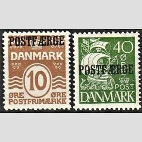 FRIMRKER DANMARK | 1930 - AFA 12,13 - 10 og 40 re POSTFRGE - Ubrugt