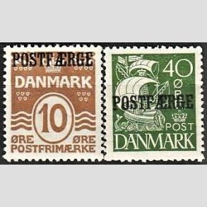 FRIMRKER DANMARK | 1930 - AFA 12,13 - 10 og 40 re POSTFRGE - Ubrugt