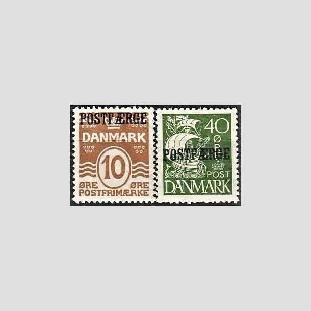 FRIMRKER DANMARK | 1930 - AFA 12,13 - 10 og 40 re POSTFRGE - Ubrugt