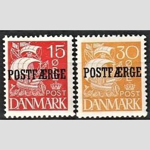 FRIMRKER DANMARK | 1927 - AFA 10,11 - 15 og 30 re POSTFRGE - Ubrugt