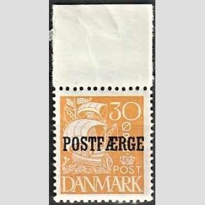 FRIMRKER DANMARK | 1927 - AFA 11 - 30 re brungul POSTFRGE - Postfrisk