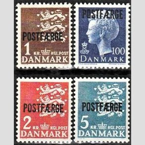 FRIMRKER DANMARK | 1967-75 - AFA 47,48,49,50 - 1 til 5 Kr. POSTFRGE - Postfrisk