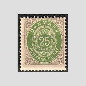 FRIM�RKER DANMARK | 1875 - AFA 29 - 25 �re gr�/gr�n - Ubrugt