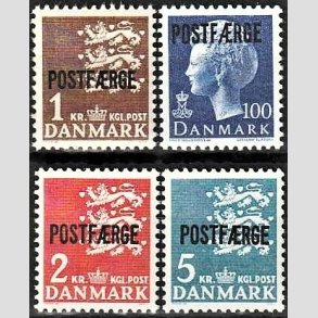 FRIMRKER DANMARK | 1967-75 - AFA 47,48,49,50 - 1 til 5 Kr. POSTFRGE - Postfrisk