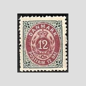 FRIM�RKER DANMARK | 1895 - AFA 26B - 12 �re gr�/r�dlilla - Postfrisk