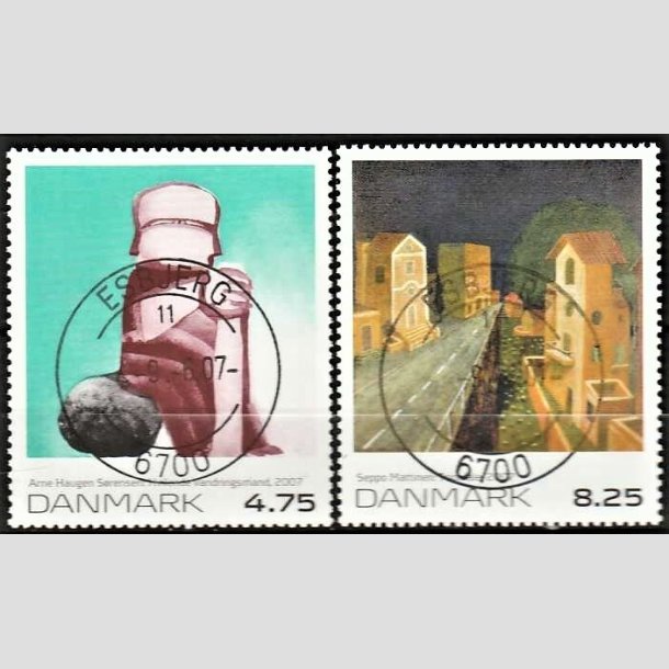 FRIMRKER DANMARK | 2007 - AFA 1508,1509 - Frimrkekunst 10. - 4,75 + 8,25 Kr. - Lux Stemplet