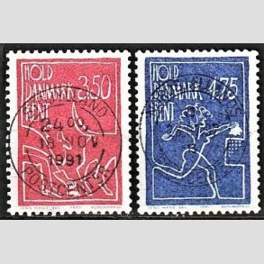 FRIM�RKER DANMARK | 1991 - AFA 1003,1004 - Hold Danmark rent - 3,50 + 4,75 Kr. - Lux Stemplet