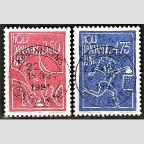 FRIM�RKER DANMARK | 1991 - AFA 1003,1004 - Hold Danmark rent - 3,50 + 4,75 Kr. - Lux Stemplet