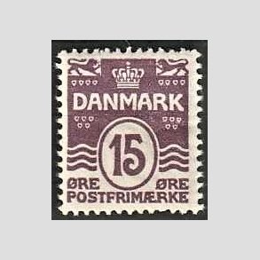 FRIM�RKER DANMARK | 1905-06 - AFA 46 - B�lgelinie 15 �re brunlilla - Postfrisk