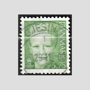FRIMRKER DANMARK | 2000 - AFA 1248 - Dronning Margrethe - 5,75 Kr. lysgrn - Lux Stemplet