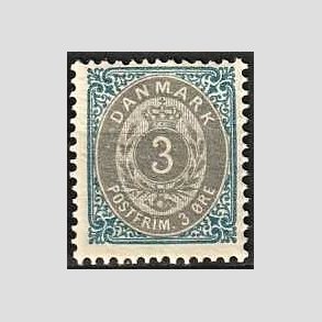 FRIM�RKER DANMARK | 1902 - AFA 22C - 3 �re bl�/gr� - Postfrisk