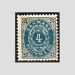 FRIM�RKER DANMARK | 1902 - AFA 23C - 4 �re gr�/bl� - Postfrisk