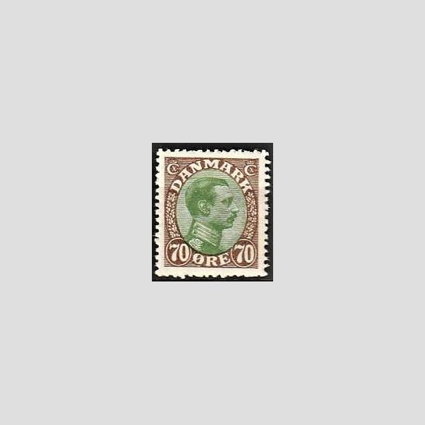 FRIMRKER DANMARK | 1918-20 - AFA 108 - Chr. X 70 re brun/grn - Postfrisk