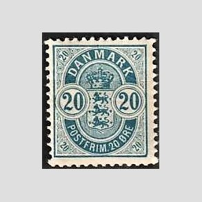 FRIM�RKER DANMARK | 1895 - AFA 36B - 20 �re bl� - Ubrugt