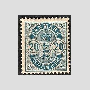FRIM�RKER DANMARK | 1895 - AFA 36B - 20 �re bl� - Ubrugt
