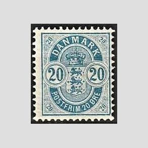 FRIM�RKER DANMARK | 1895 - AFA 36C - 20 �re bl� - Ubrugt