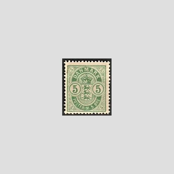 FRIMRKER DANMARK | 1884-85 - AFA 34 - 5 re grn - Ubrugt