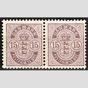 FRIMRKER DANMARK | 1901-02 - AFA 38 - 15 re grlilla i par - Postfrisk