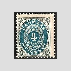 FRIM�RKER DANMARK | 1902 - AFA 23C - 4 �re gr�/bl� - Postfrisk