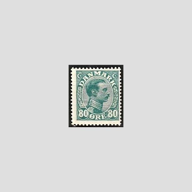 FRIMRKER DANMARK | 1915 - AFA 84 - Chr. X 80 re blgrn - Postfrisk