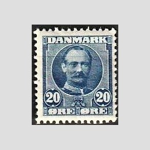 FRIM�RKER DANMARK | 1907 - AFA 56a - Frederik VIII 20 �re ultramarin - Postfrisk