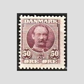 FRIM�RKER DANMARK | 1907 - AFA 58 - Frederik VIII 50 �re r�dlilla - Ubrugt