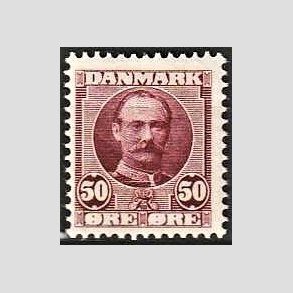FRIM�RKER DANMARK | 1907 - AFA 58 - Frederik VIII 50 �re r�dlilla - Ubrugt