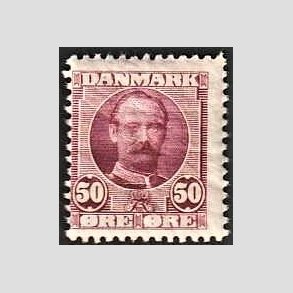 FRIM�RKER DANMARK | 1907 - AFA 58 - Frederik VIII 50 �re r�dlilla - Postfrisk