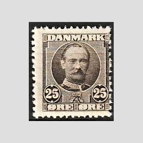 FRIM�RKER DANMARK | 1907 - AFA 57 - Frederik VIII 25 �re sepiabrun - Postfrisk