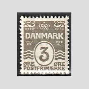 FRIM�RKER DANMARK | 1905-06 - AFA 44 - B�lgelinie 3 �re gr� - Postfrisk