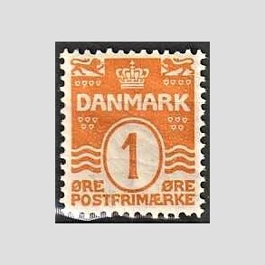 FRIM�RKER DANMARK | 1905-06 - AFA 42 - B�lgelinie 1 �re orange - Postfrisk