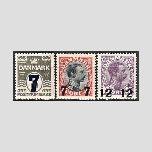 FRIMRKER DANMARK | 1926 -  AFA 157,158,159 - Provisorier i st - Postfrisk