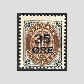 FRIMRKER DANMARK | 1912 - AFA 60 - 35/16 res Provisorier gr/brun - Postfrisk